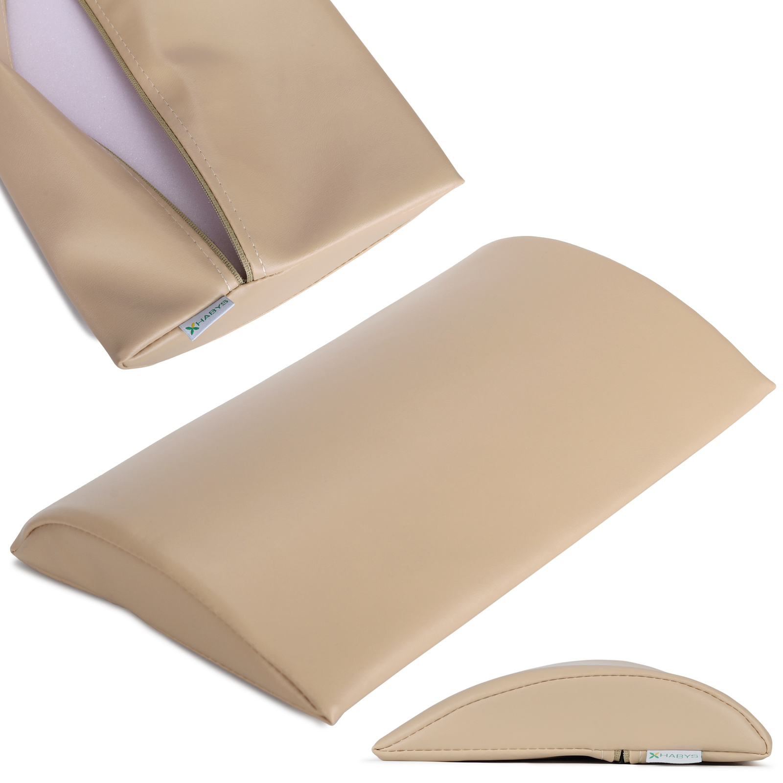 Habys halbrunde Lendenrolle 40x25x5 weich K033 Beige 1 Habys halbrunde Lendenrolle 40x25x5 weich K033 Beige 1