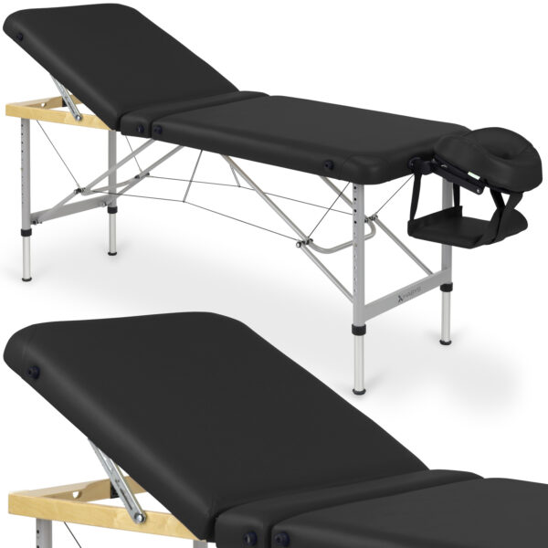 Habys Table de massage Aero Plus Alu 60 Vinyl Flex K015 noir 1