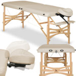 Habys Massagetisch Panda helles Holz 60 Vinyl Flex K033 beige 1