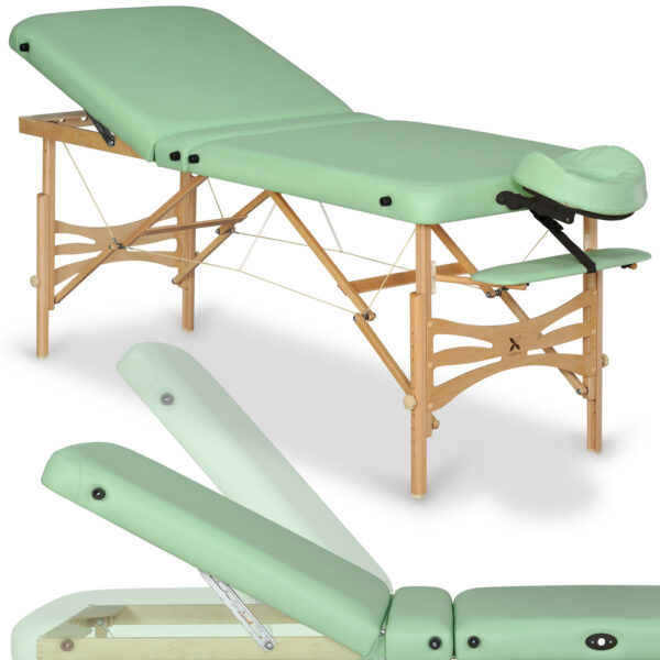 Table de massage Habys Panda Plus bois clair 70 Vinyle Flex K022 vert 1