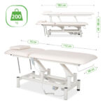 Habys Optima elektrische behandeltafel met handbediening – Satin Comfort wit 8