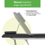 Habys Optima elektrische behandeltafel met handbediening – Satin Comfort zwart 4