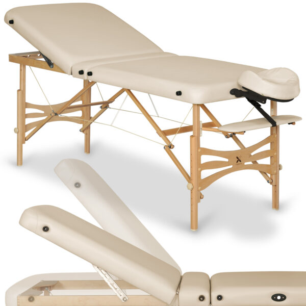 Habys Panda Plus massagetafel lichthout 70 cm Vinyl Flex K033 Beige 1