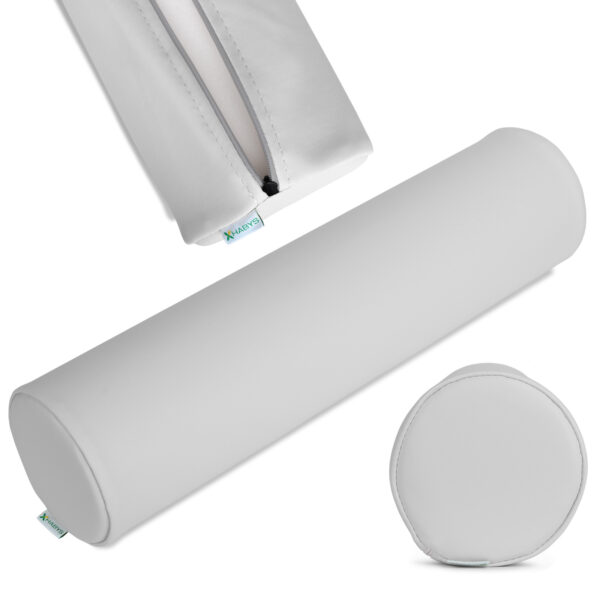 Habys Rond Nackenrollenkissen 15x60 K729 Hellgrau 1