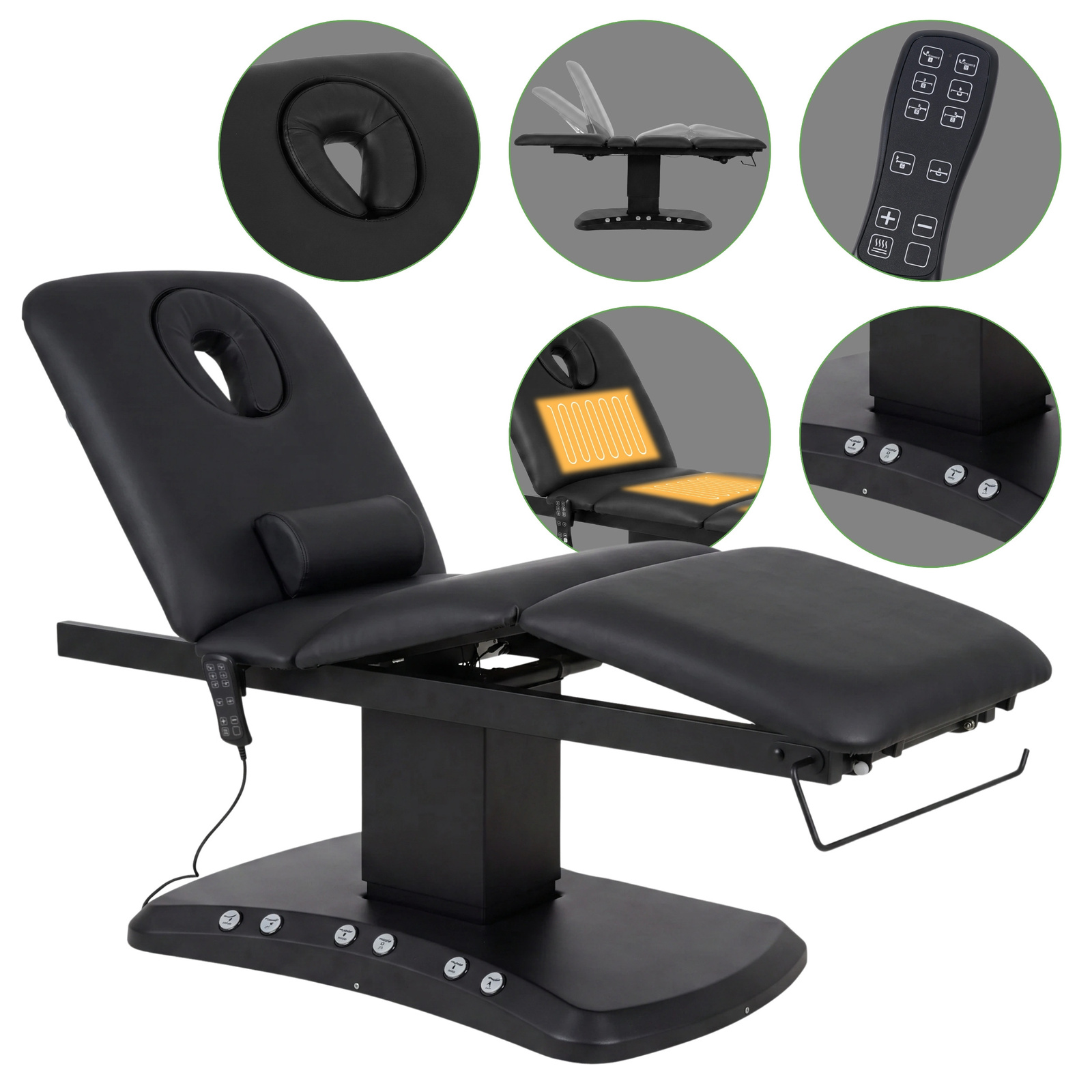 Habys Serenity ERGO 4 elektrische beheizbare Behandlungsliege Satin Comfort k715 Schwarz 1 Habys Serenity ERGO 4 elektrische beheizbare Behandlungsliege Satin Comfort k715 Schwarz 1
