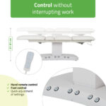 Habys Serenity ERGO 4 elektrische verwarmde behandeltafel Satin Comfort k701 Wit 3