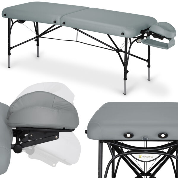 Habys Smart massagetafel aluminium 70 cm Vinyl Flex K029 Grijs 1