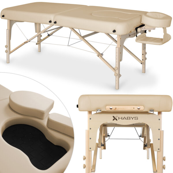 Massagetafel Olivia voor zwangerschapsmassage Soft Touch K607 Moco Beige 1