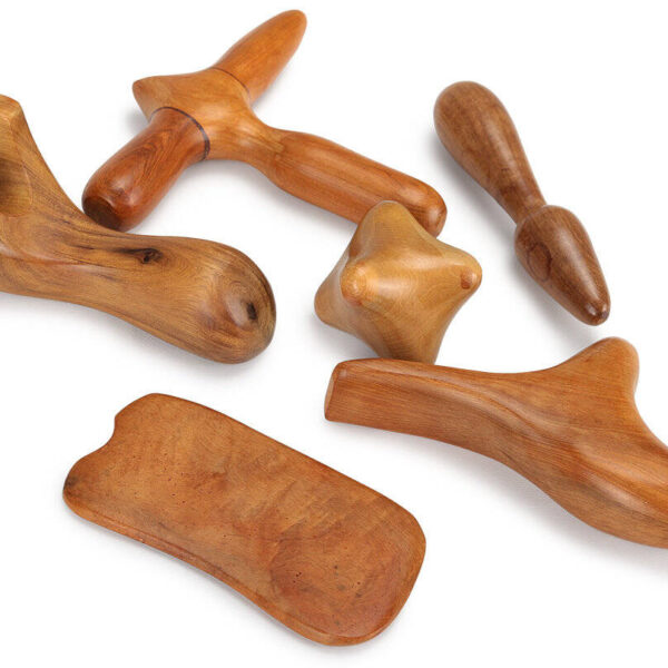 Ensemble d'outils de massage en bois