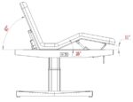 Elektrische massagetafel 3 motoren wit Ulna+ Weelko