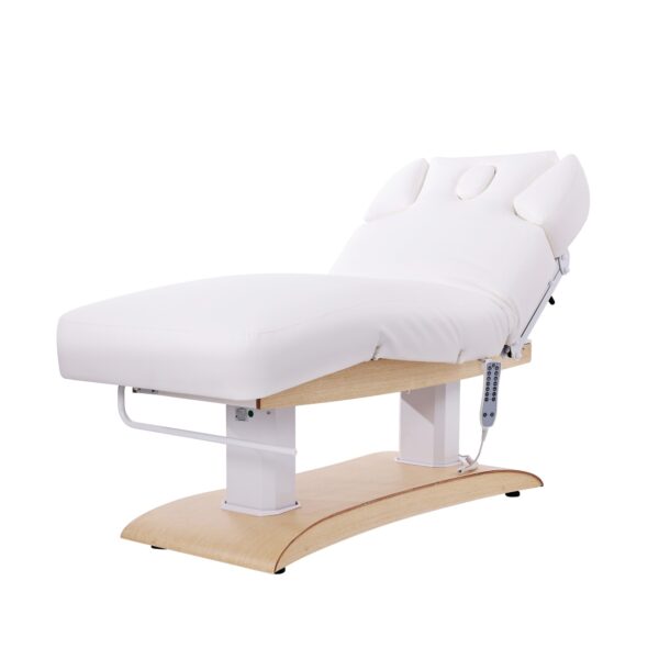Elektrische massagetafel 4 motoren verwarming wit Troch+ Weelko