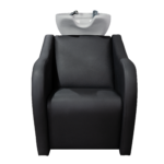 Kapper wasunit zwart met witte wasbak Velaris Roll Planet Hair