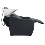 Kapper wasunit zwart met witte wasbak Velaris Roll Planet Hair