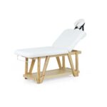 Massagebed hout beige Serr Weelko