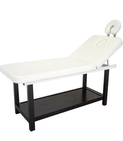 Massagebed hout wit Rombo Weelko