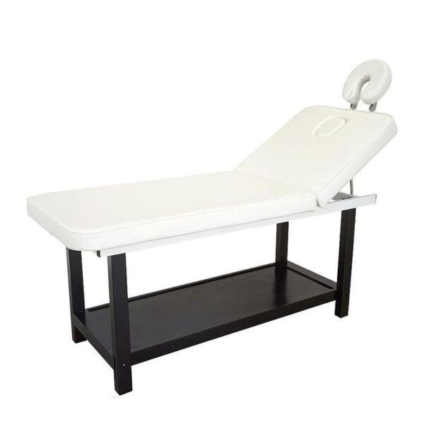 Massagebed hout wit Rombo Weelko