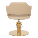 MUDI kappersstoel gouden onderstel beige WHIM RG