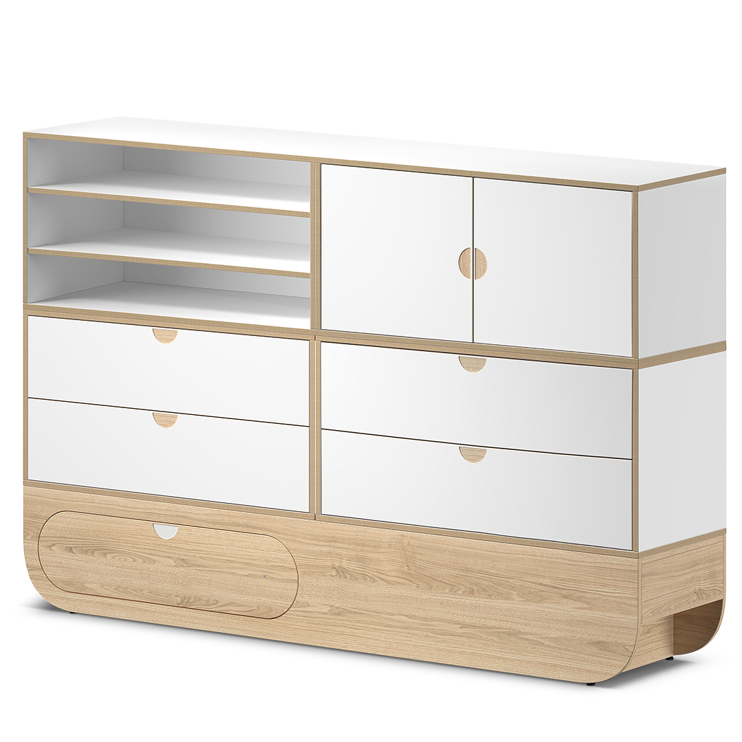 NAGGURA dressoir modulair soft-close wit Ikon NAGGURA dressoir modulair soft-close wit Ikon
