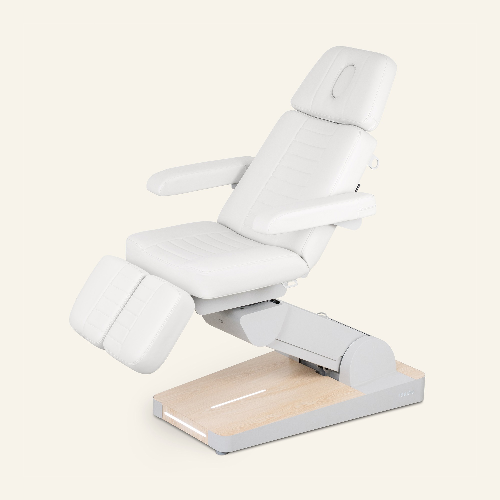 Podotherapie behandelstoel Nuuna P3 GR Rotation wit Elektrische podotherapie behandelstoel 3 motoren Nuuna P3 GR Rotation Naggura wit