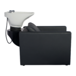 Wasunit kapper met witte wasbak Peek Black Mudi