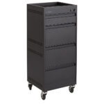 Comfortel kapperstrolley met combinatieslot zwart Studio 4