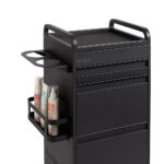 Comfortel kapperstrolley met uitschuiflade zwart Studio 3