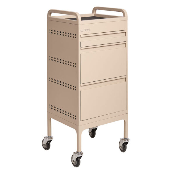 Comfortel kapperstrolley uitschuifbare lade beige Studio 3