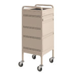 Comfortel kapperstrolley uitschuifbare lade beige Studio 3