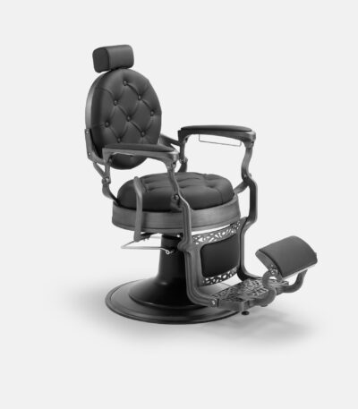 DD Hairdressing barberstoel aluminium grijs MACK