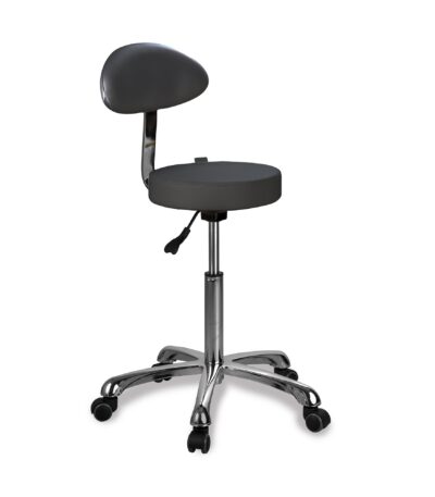 DD Wellness kruk met rugleuning grijs OPAL