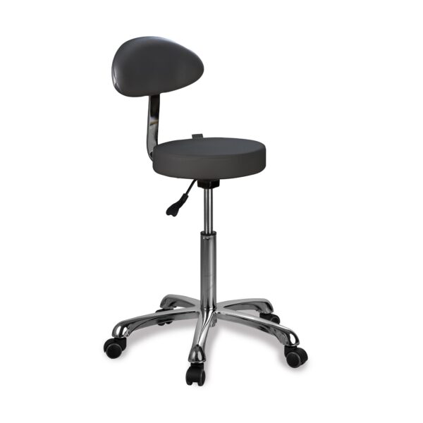 DD Wellness kruk met rugleuning grijs OPAL