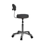 DD Wellness kruk met rugleuning grijs OPAL