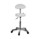DD Wellness kruk met rugleuning wit OPAL BACK