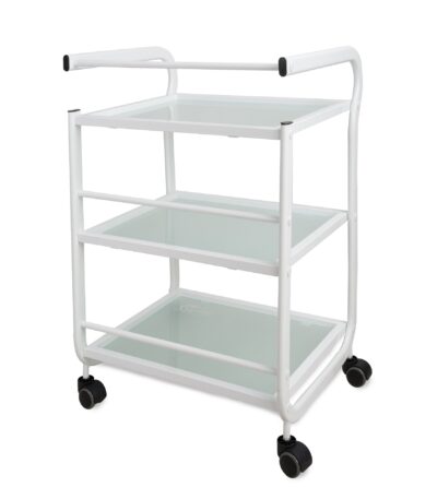DD Wellness trolley glazen wit TOPAZ