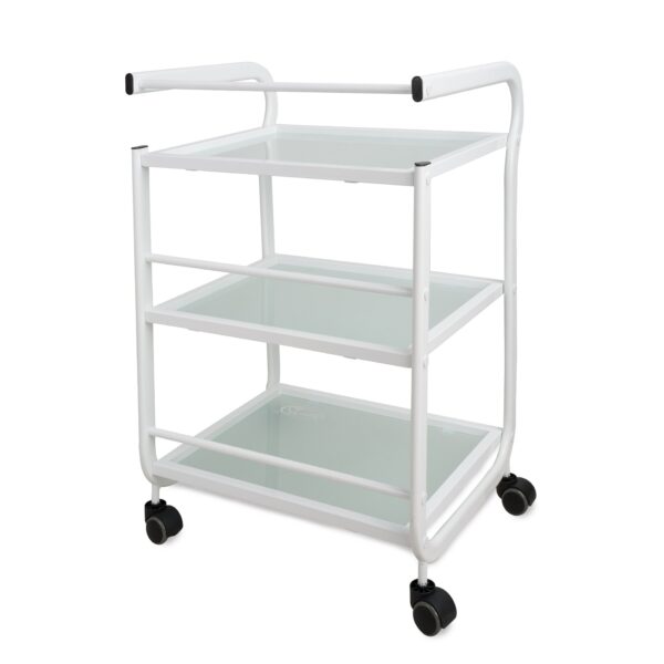 DD Wellness trolley glazen wit TOPAZ