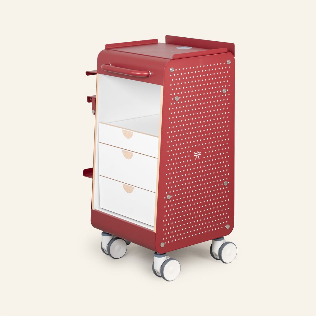 NAGGURA trolley multifunctioneel lades donkerrood NAGGURA trolley multifunctioneel lades donkerrood