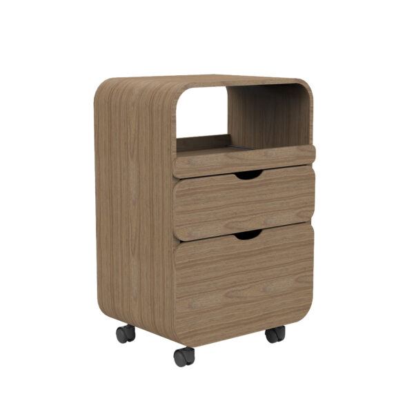Silverfox trolley hout met wielen naturel THUL